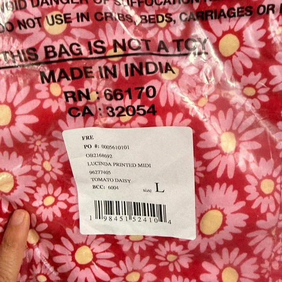 NWT Free People Lucinda Printed Midi Dress CottageFloral Smocked Size L Sun Boho - Picture 7 of 16